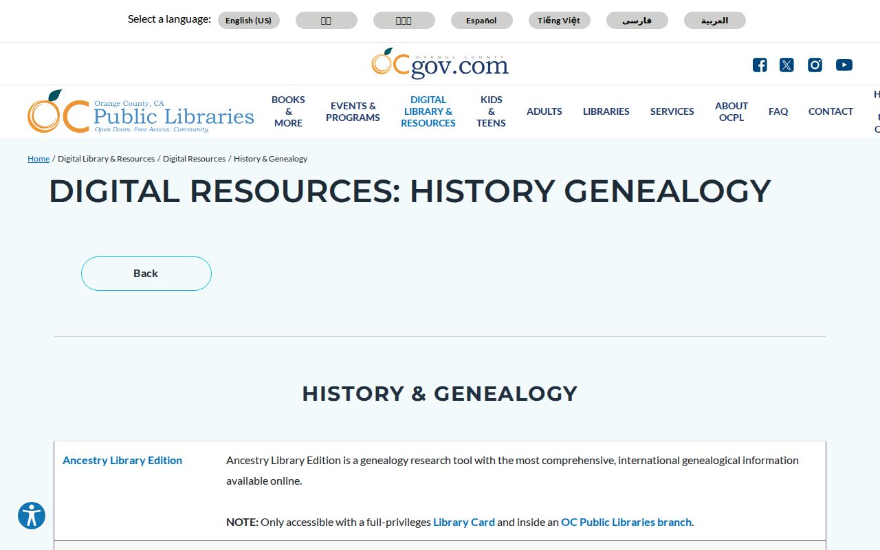 Dana Point city directory research databases at Orange County Public Libraries