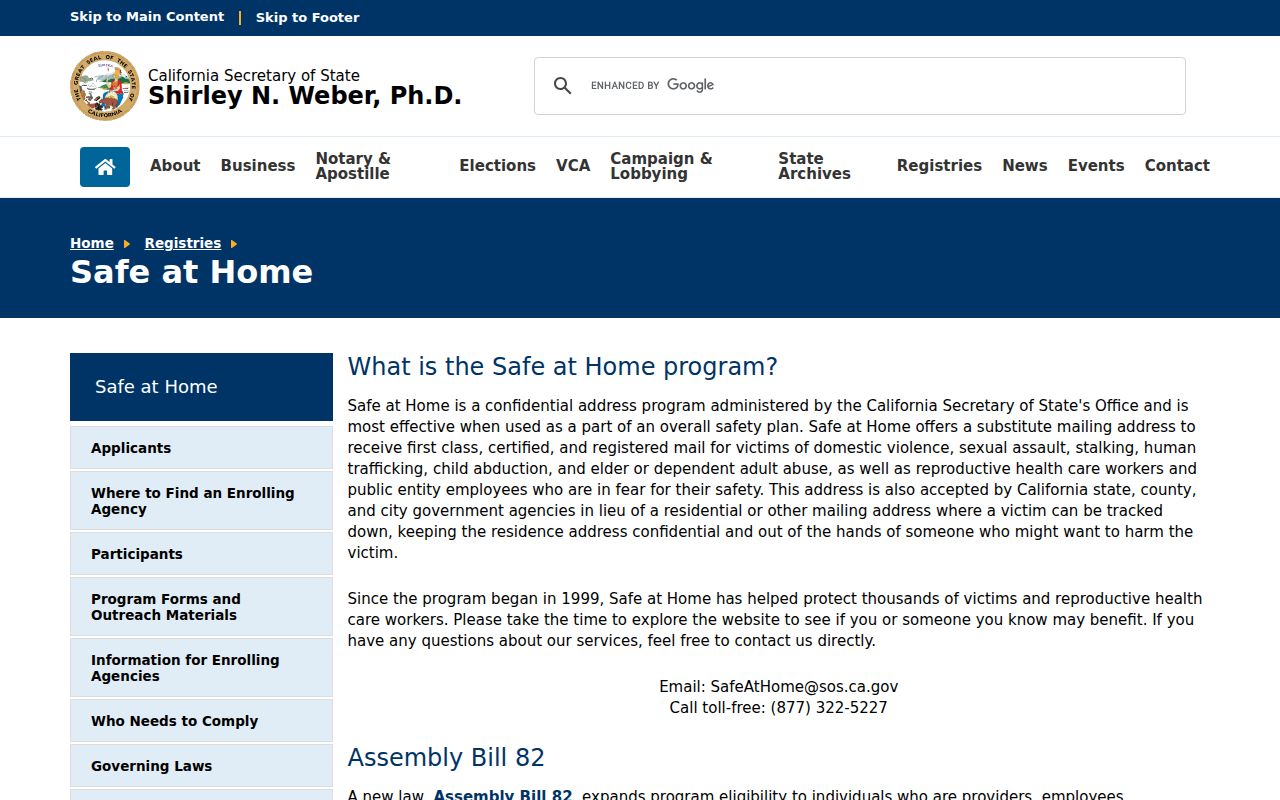Dana Point residents directory address confidentiality resource