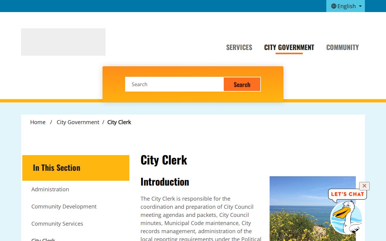Dana Point residents directory city clerk records gateway