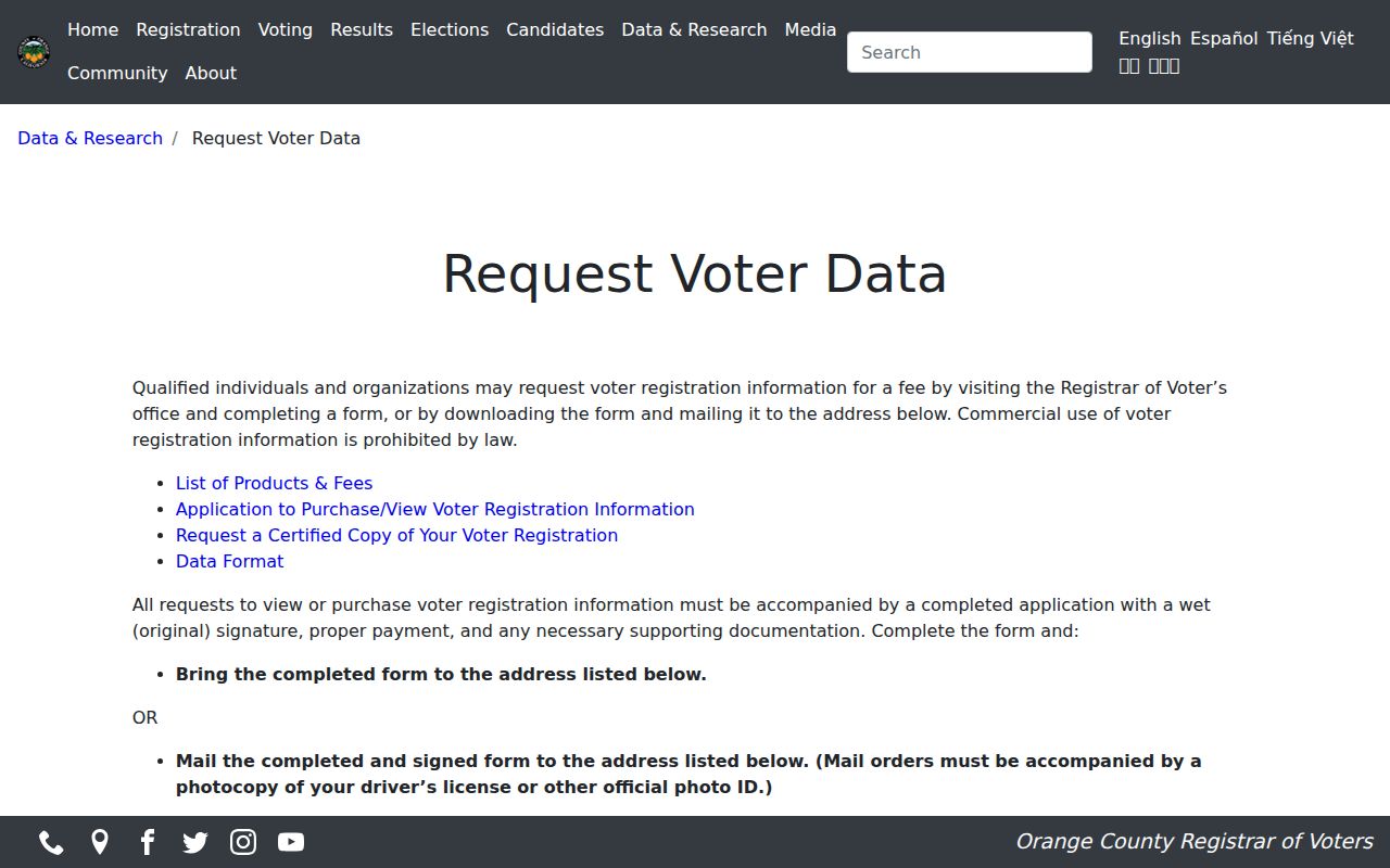 Dana Point neighbors qualified voter data request for a block lookup